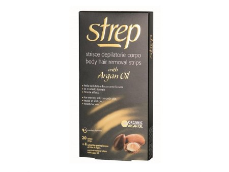 STREP STRISCE DEPILATORIE CORPO CON OLIO ARGAN 20 STRISCE+4 POST-EPILA