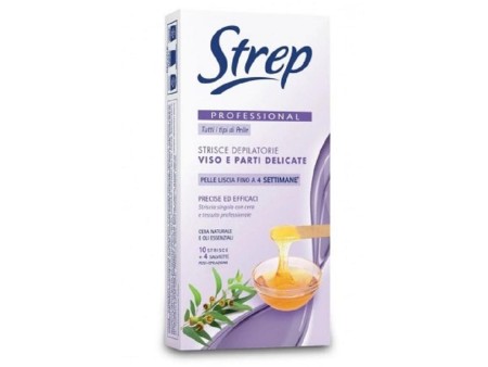 STREP STRISCE DEPILATORIE VISO E PARTI DELICATE PZ 10