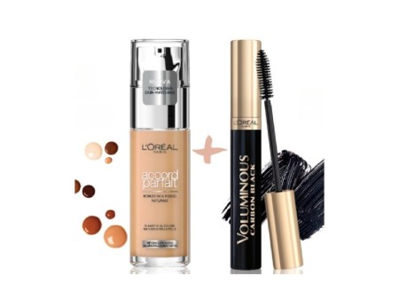 OREAL FDT ACCORD PARFAIT 7.D/7.W+MASCARA VOLUMINOUS OMAGGIO