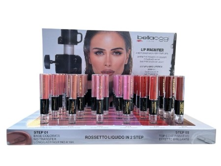 BELLAOGGI EXPO LIP MAGNIFIER ROSSETTO LIQUIDO IN 2 STEP 48PZ+TESTER