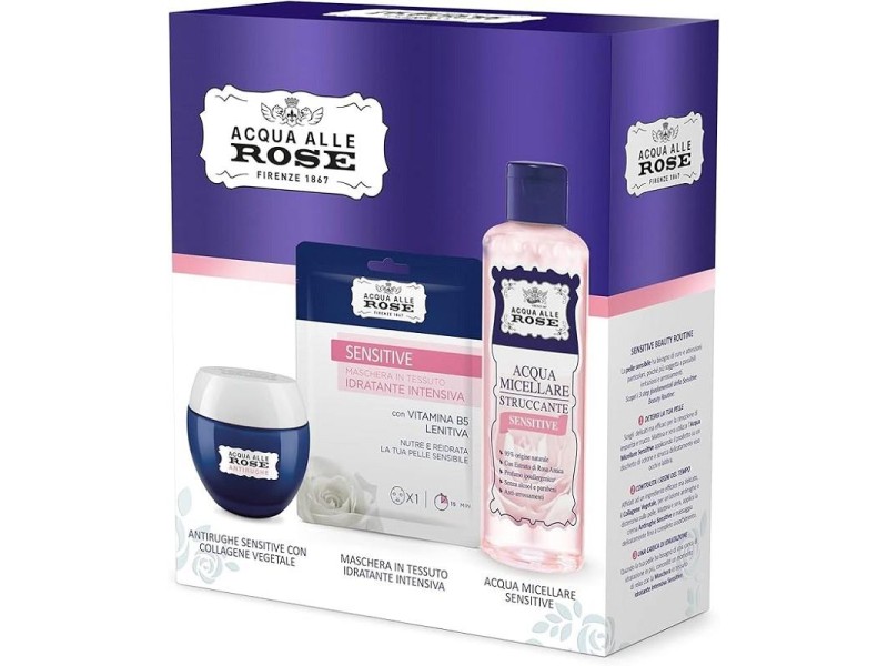 ACQUA ALLE ROSE COFF ACQUA MICELLARE 200ML+CREMA ANTIRUGHE 50ML+MASCH