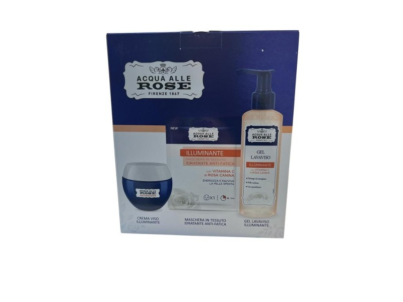 ACQUA ALLE ROSE COFFRET CREMA VISO 50ML+GEL ILLUMINANTE 200ML+MASCHERA