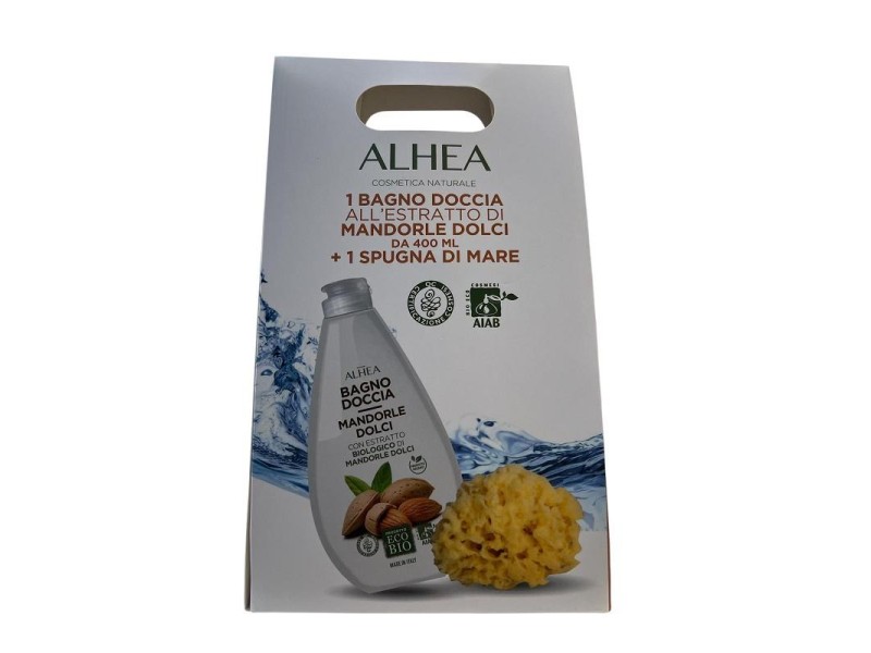ALHEA COFFRET BAGNO DOCCIA MANDORLA 400ML + SPUGNA