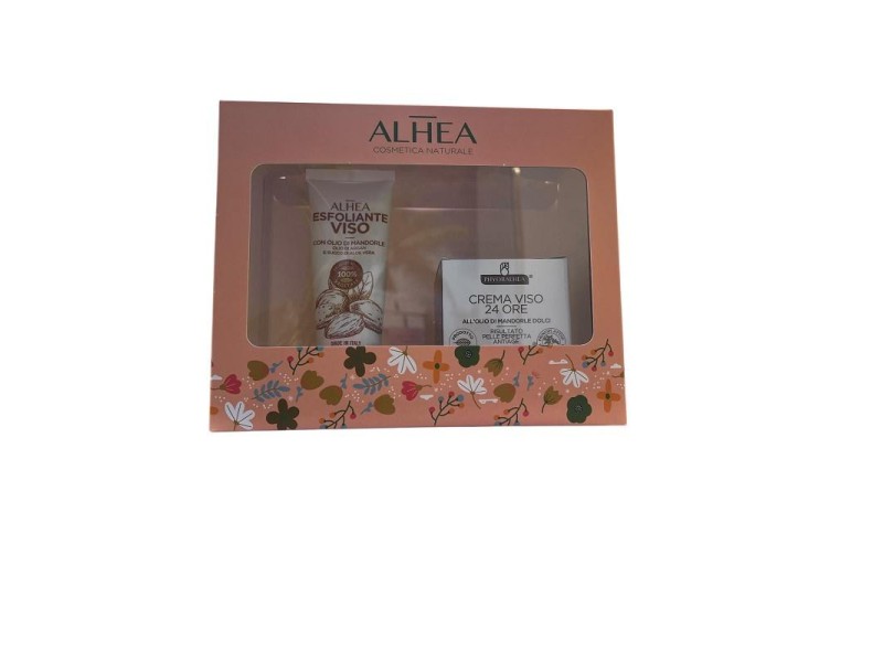ALHEA COFFRET CREMA VISO 50ML+ESFOLIANTE VISO 75ML CON OLIO MANDORLE