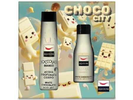 AQUOLINA CHOCO CITY COFFRET A/P 150ML+S/G 125ML CIOCCOLATO BIANCO