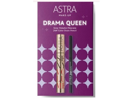 ASTRA DRAMA QUEEN COFFRET MASCARA SEXY VOLUME+MATITA OCCHI 24H