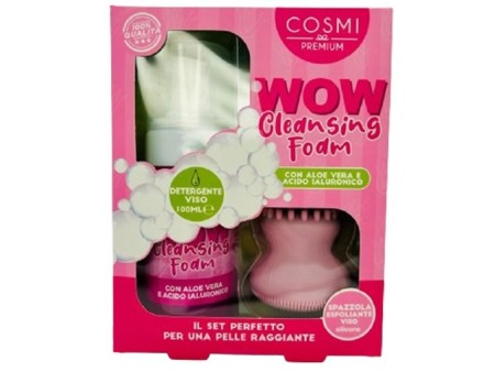 COSMI COFFRET DETERGENTE VISO 100ML ACIDO IALURO. ALOE+SPAZZOLA