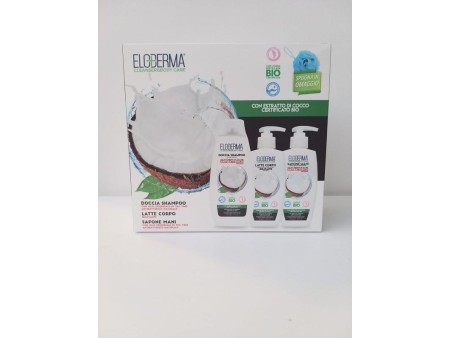 ELODERMA COFFRET ESTRATTO COCCO S/G 400ML+B/L300ML+SAPONE MANI 300ML