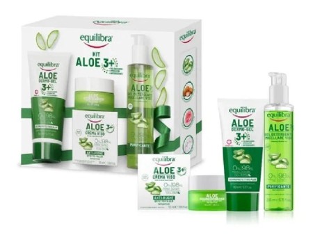 EQUILIBRA ALOE 3+ COFFRET GEL DERMOPROT+CREMA VISO ANTIRUGHE+DETERG