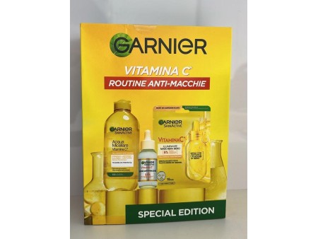 GARNIER COFFRET VITAMINA C ACQUA MICELLARE+SIERO+MASCHERA TESSUTO