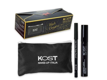 KOST BLACK ELEGANCE COFFRET MASCARA LONGEYES LASHES+MATITA OCCHI 51
