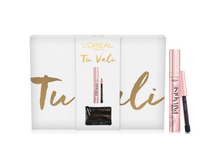 L OREAL COFFRET TU VALI MASCARA PARADISE EX BLACK+KAJAL +POCHETTE