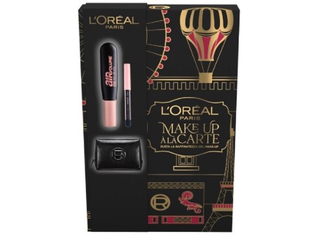 L'OREAL COFFRET MASCARA AIR VOLUME+MINI MATITA NERA+MAXI POCHETTE