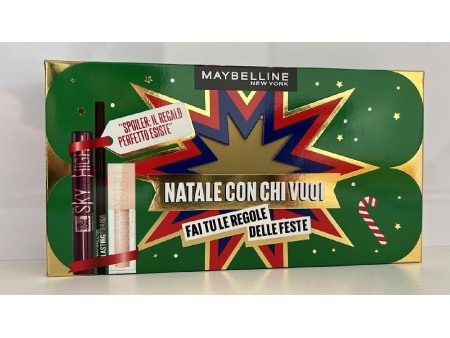 MAYBELLINE NATALE MASCARA SKY HIGH NUR+MATITA OCCHI+GLOSS+MAKEUP BOX
