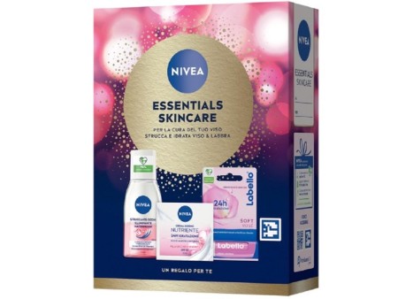 NIVEA ESSENTIALS SKINCARE COFFR STRUCCANTE OCCHI+CREMA GIORNO+LABELLO