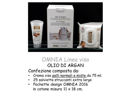OMIA COF ECO BIO VISAGE ARGAN CR VISO 75ML+SALVIETTE STRUCCANTI+POCHET