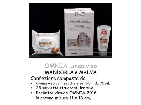 OMIA COFFRET VISO MANDORLA CREMA 75ML+SALVIETTE STRUCCANTI+POCHETTE