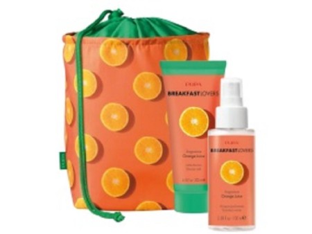 PUPA BREAKFAST LOVERS KIT2 latte doccia 200ml+acqua prof. 100ml Orange