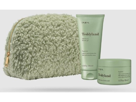 PUPA TEDDYLAND COFFR SCRUB 150ML+S/G 200ML+POCHET LATTE&CREMA PISTACCH