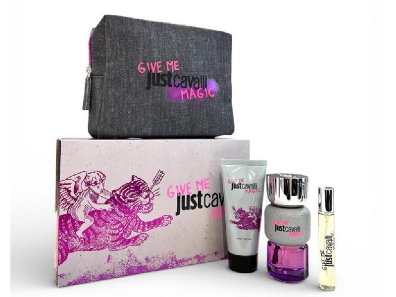 CAVALLI JUST GIVE ME DONNA COFFRET EDP 90ML+B/L 100ML+EDP 15ML+POCHETT