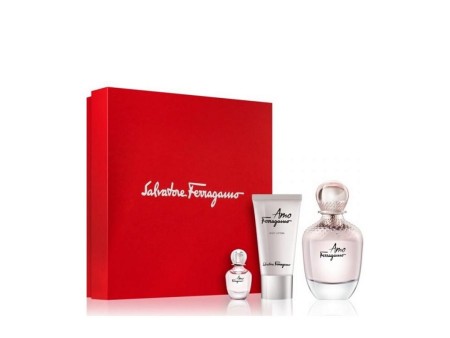 S.FERRAGAMO AMO COFFRET EDP 100 ML + BODY LOTION 50 ML + EDP 5 ML