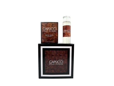 CAPUCCI POUR HOMME COFFRET EDT 100 ML + S/G 250 ML NEW 2025
