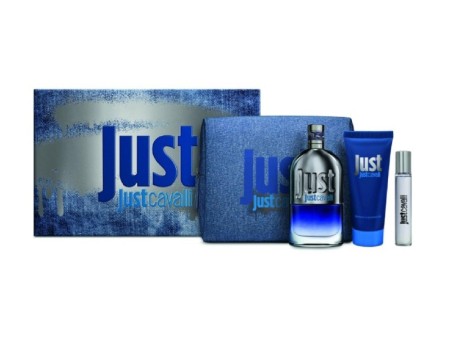 CAVALLI JUST UOMO COFFRET EDT 90 ML + S/G 100 ML + EDT 15 ML+POCHETTE