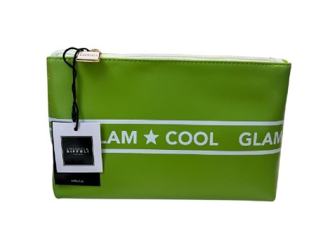 EMANUELA BIFFOLI POCHETTE ECOPELLE VERDE STAMPA GLAM&COOL