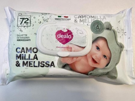 DEALO SALVIETTINE IGIENIZZANTI CAMOMILLA & MELISSA 72 PZ