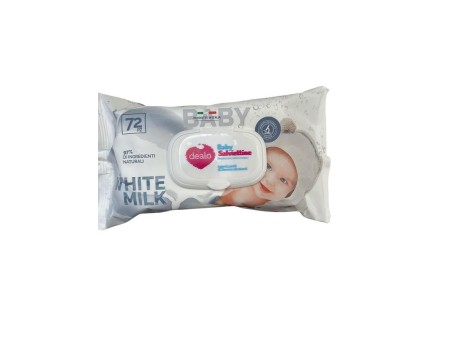 DEALO SALVIETTINE IMBEVUTE WHITE MILK 72 PZ