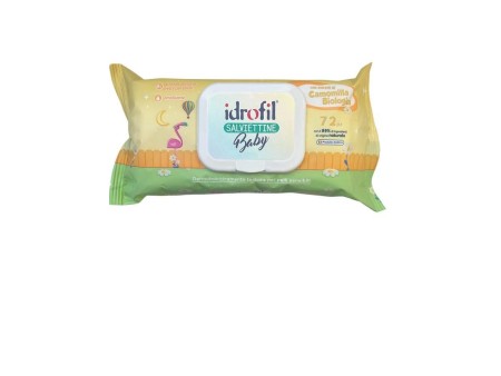 IDROFIL SALVIETTINE BABY CON ESTRATTI DI CAMOMILLA BIOLOGICA 72PZ