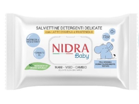 NIDRA BABY SALVIETTINE DETERGENTI DELICATE 72PZ