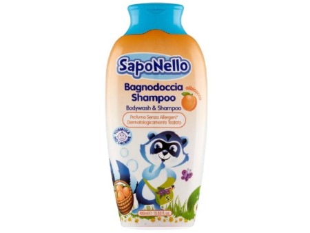 SAPONELLO BAGNODOCCIA SHAMPOO BIMBI ALBICOCCA 400 ML
