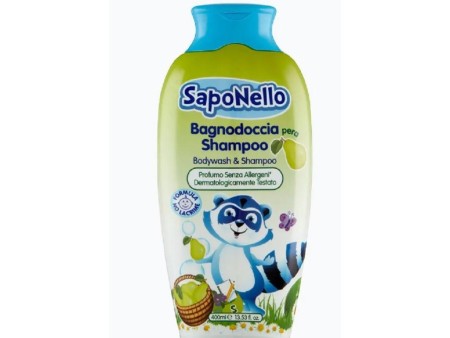 SAPONELLO BAGNODOCCIA SHAMPOO BIMBI PERA 400 ML