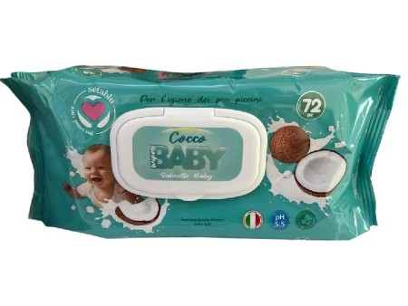 SETABLU SALVIETTE BABY LATTE DI COCCO 72PZ