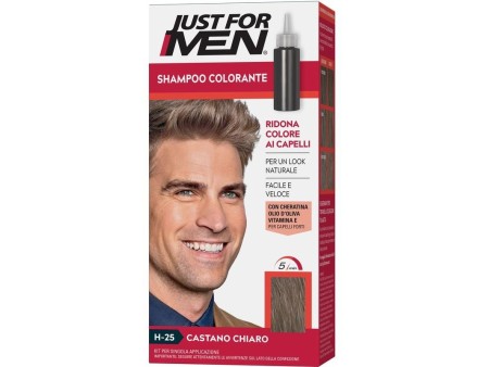 JUST FOR MEN SHAMPOO COLORANTE CASTANO CHIARO H-25