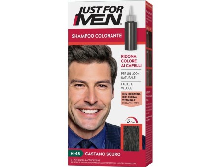 JUST FOR MEN SHAMPOO COLORANTE CASTANO SCURO H-45