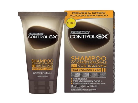 JUST FOR MEN CONTROLGX SHAMPOO COLORANTE 2IN1 CON BALSAMO 118ML