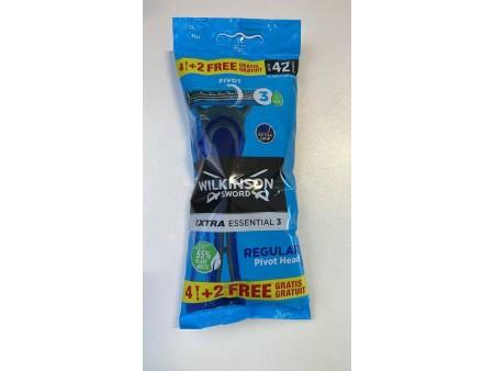 WILKINSON EXTRA ESSENTIAL 3 REGULAR PIVOT HEAD 4 RASOI + 2