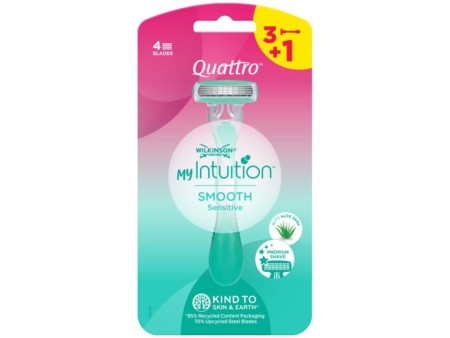 WILKINSON MY INTUITION QUATTRO RASOIO SMOOTH SENSITIVE 3+1