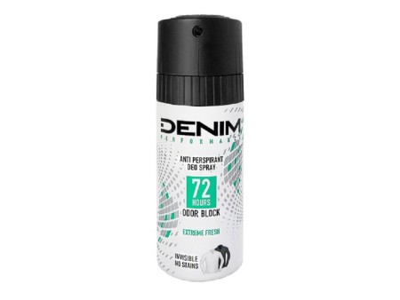 DENIM ODOR BLOCK EXTREME FRESH DEO 150ML 72H SPRAY