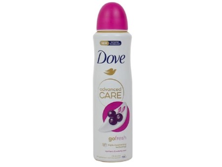DOVE DEO SPRAY ADVANCED CARE GO FRESH ACAI 72H 150 ML