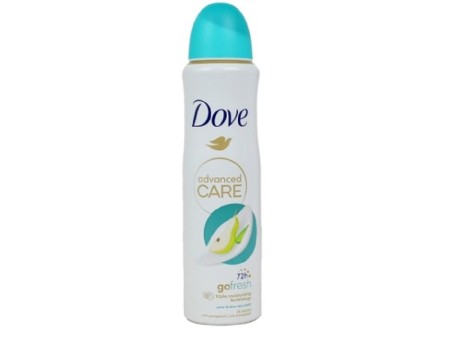 DOVE DEO SPRAY ADVANCED CARE GO FRESH PERA & ALOE VERA 72H 150 ML