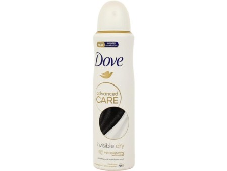 DOVE DEO SPRAY ADVANCED CARE INVISIBLE DRY 72H 150 ML