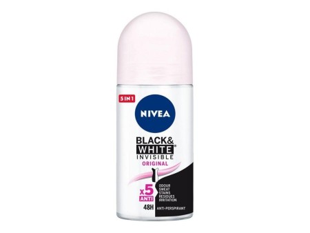 NIVEA DEO ROLL ON BLACK & WHITE INVISIBLE ORIGINAL 48H 50ML