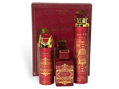 LATTAFA SUBLIME COFFRET EDP 100ML+DEO 200ML+DEO AMBIENTE 300ML