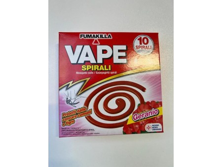 VAPE 10 SPIRALI INSETTICIDE CITRONELLA/GERANIO