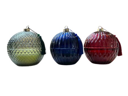 BIFFOLI CANDELA PROFUMATA PALLA NATALE IN VETRO
