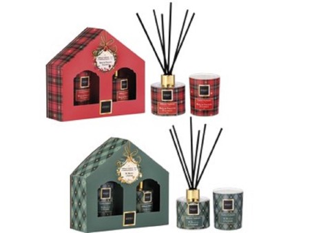 BIFFOLI COFFRET CANDELA PROFUMATA+DIFFUSORE X AMBIENTE TARTAN ASS