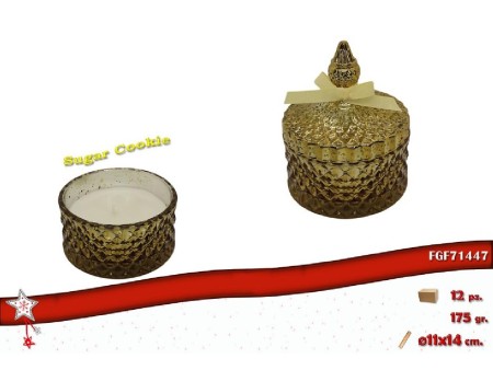 FGF CANDELA PROFUMATA GIALLA BISCOTTO DI ZUCCHERO 175GR